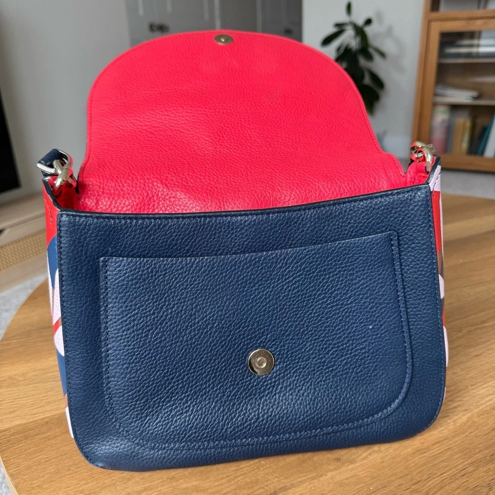 Kate Spade Kailee Medium Flap Shoulder Bag Tropical Toss Nightcap Pebble Leather